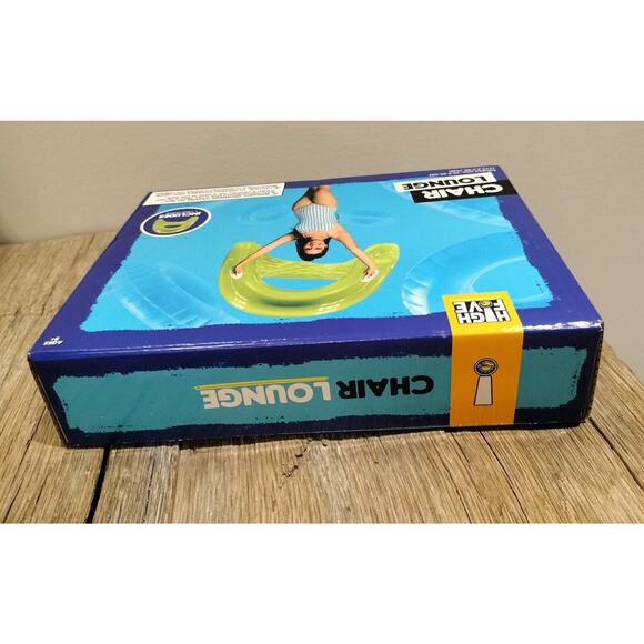 High Five Inflatable Lounge Chair Green Pool Float Swim Toys Floating Lake Beach - Picture 8 of 12